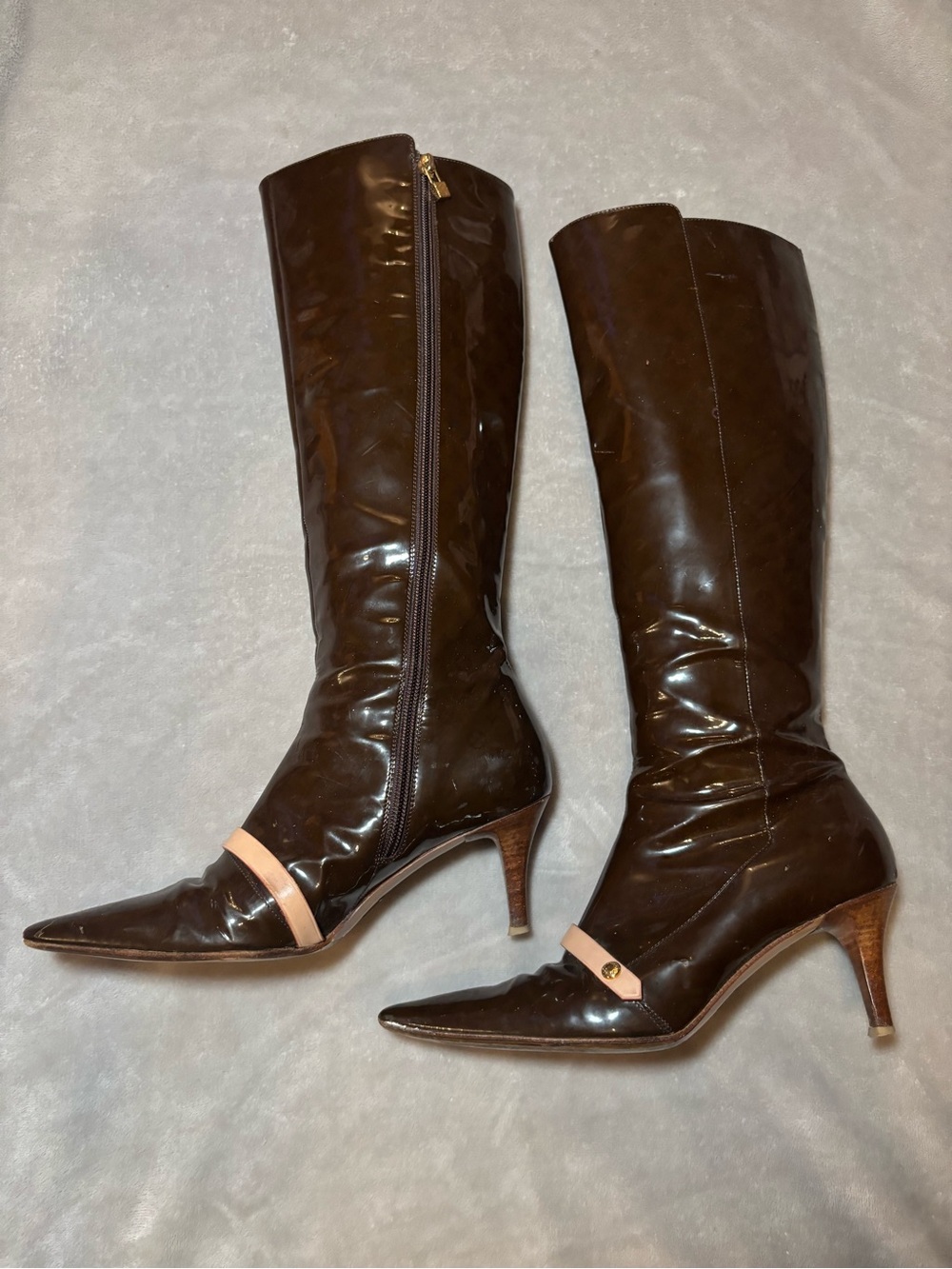 Louis Vuitton Vintage Patent Leather Knee-High Boots